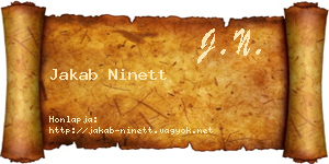 Jakab Ninett névjegykártya